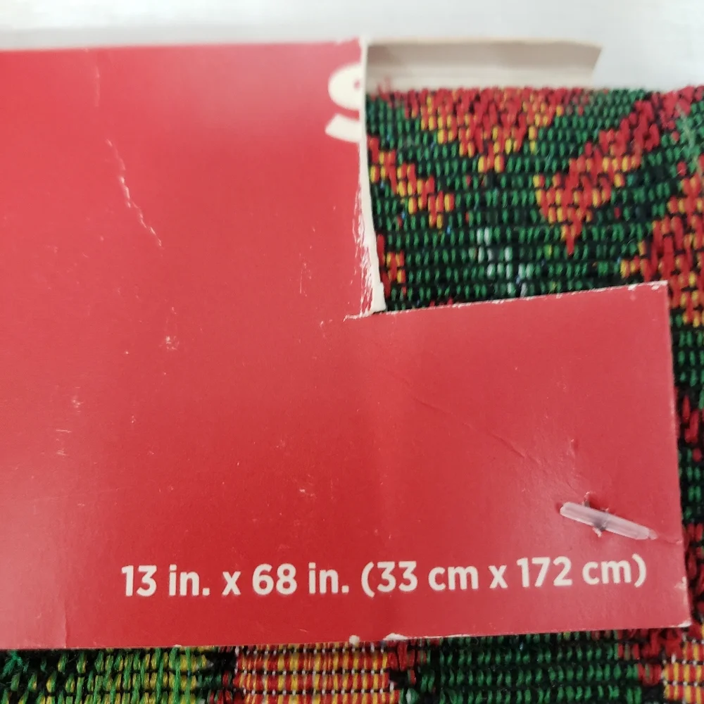 Christmas Holiday Style Tapestry Table Runner 13 in. X 68 in.
